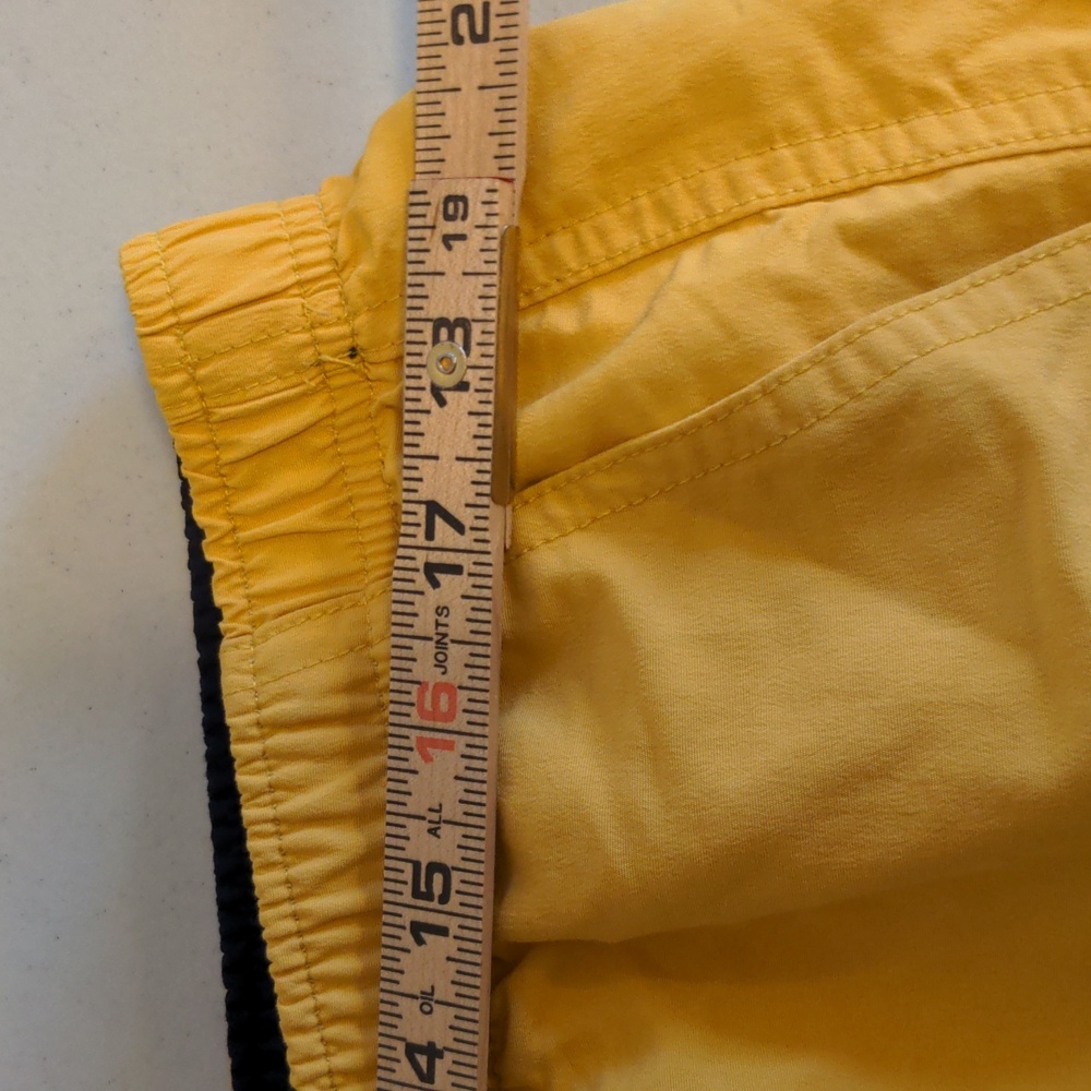 LLBean Men's Size XL Elastic Waist Drawstring Liner Yellow Swim Trunks - Picture 12 of 13